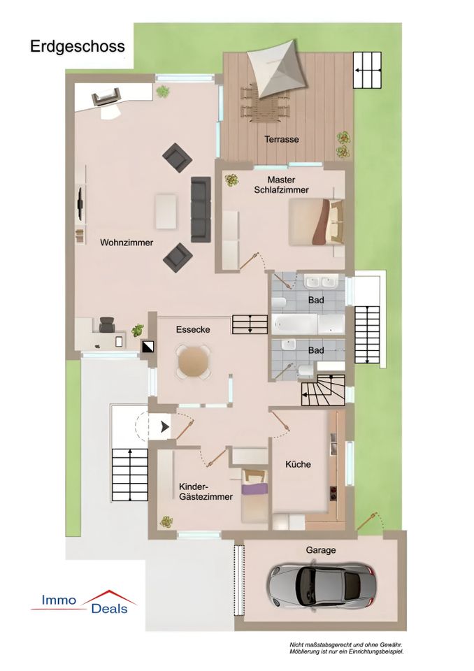 stilvoller Bungalow mit 5 Zimmer inkl. Garage, Garten, Kamin, Sauna, Weinkeller - Wohnfläche 147 m² in Köln