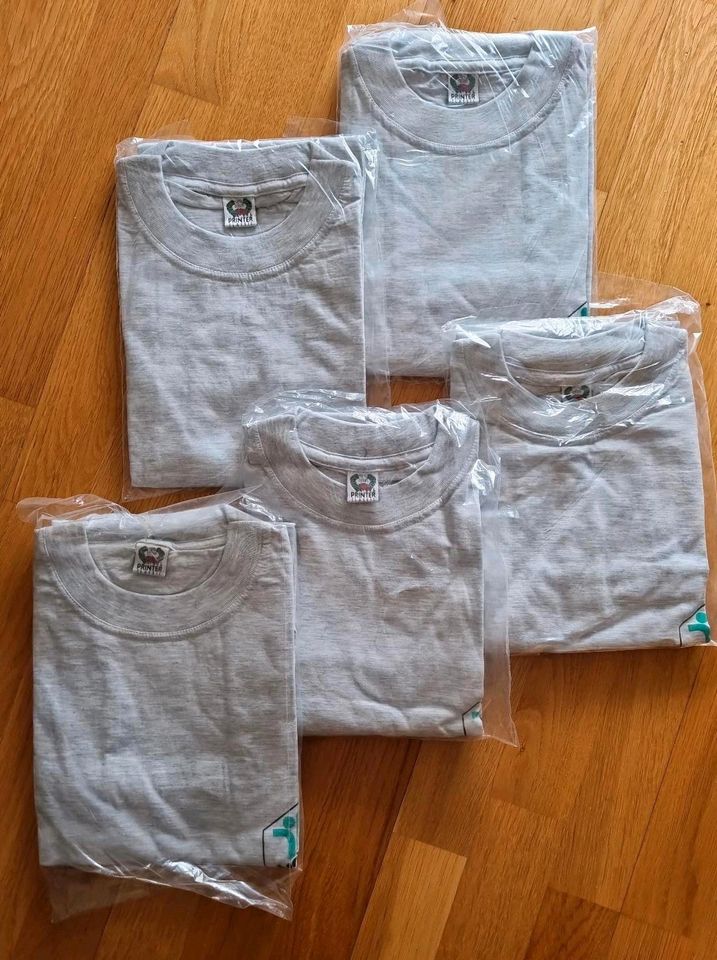 6 x T-Shirt  unisex Größe L neu grau in Höhenkirchen-Siegertsbrunn