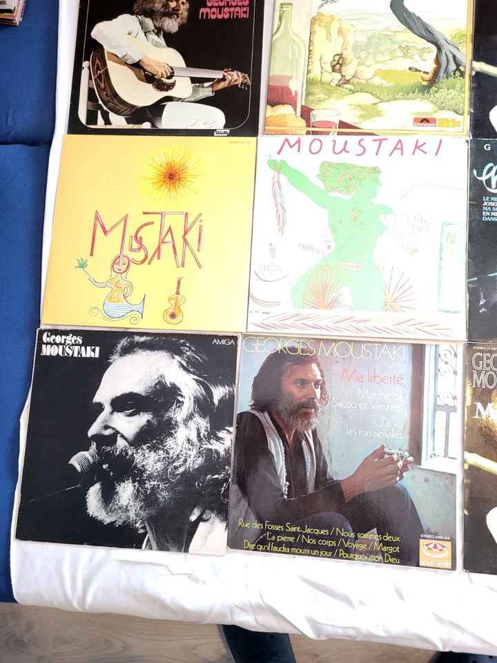 9er - LP-Paket von Georges Moustaki, zusammen nur 10 Euro in Alzey