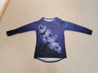 Dünner Pullover langarm Blume lila schwarz L/XL 40/42 Bayern - Langquaid Vorschau