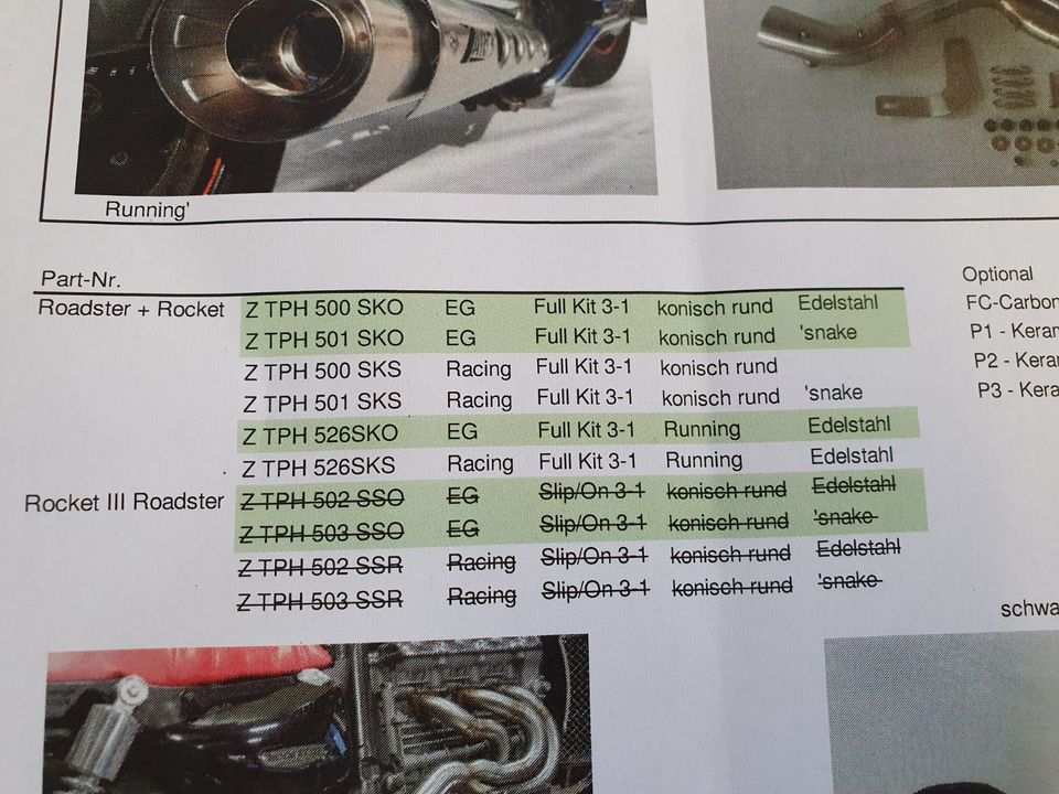 TRIUMPH ROCKET 3 III bis 2011 - ZARD Komplettanlage Sportauspuff in Helmstadt-Bargen