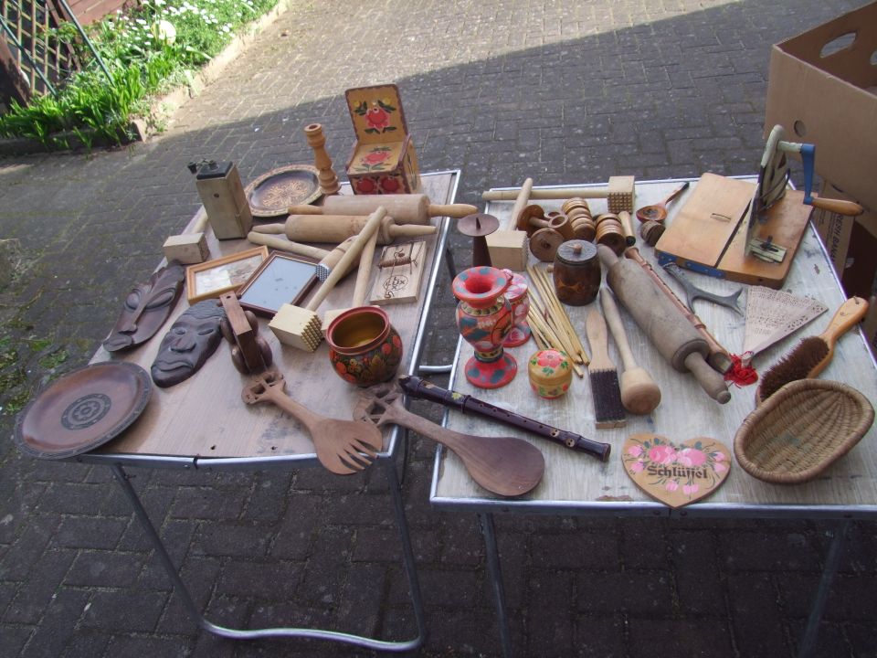 alte Küchenutenslilien Deko Wohnung Holz Fleischklopfer in Neustrelitz