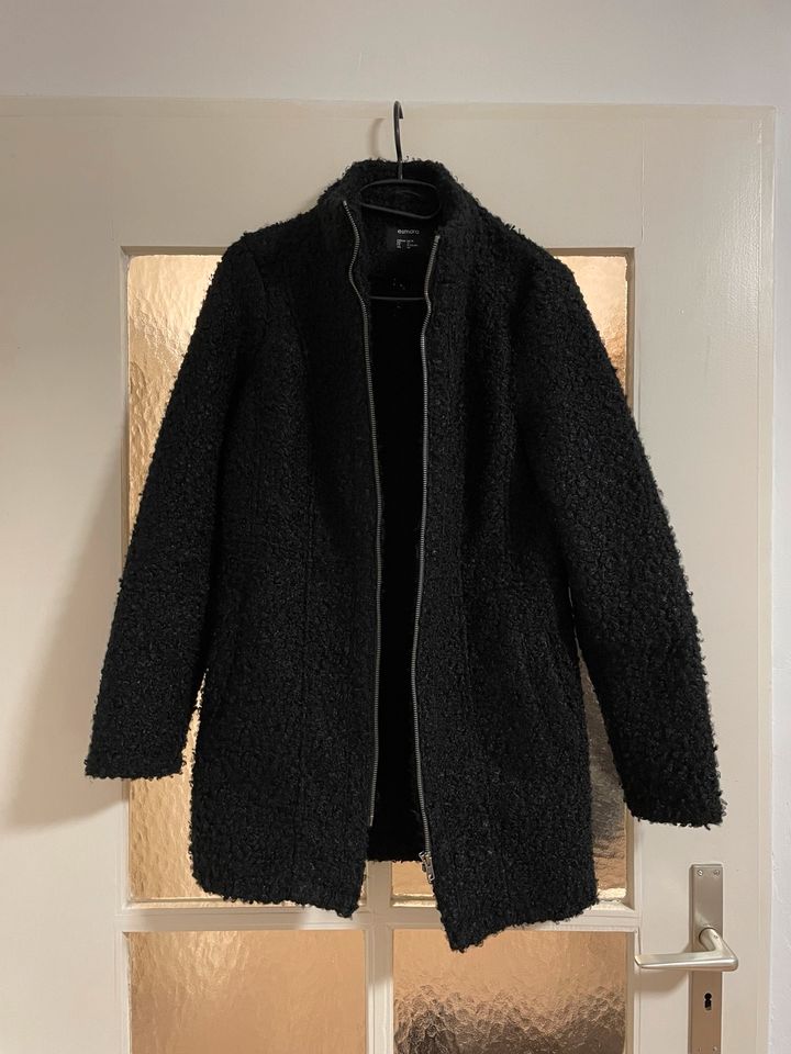 Mantel Damen Schwarz Teddy Elegant Winter Herbst Gr. 38 in Nürnberg (Mittelfr)