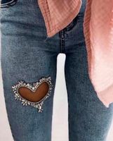 Jeans Hose Schmuck Herz Steine  XS  S  M  L  XL blau Dortmund - Dorstfeld Vorschau