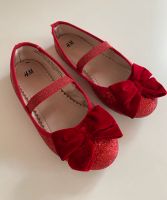 Glitzer Ballerinas mit Samtschleife, Rot, Größe 31 Schleswig-Holstein - Neumünster Vorschau