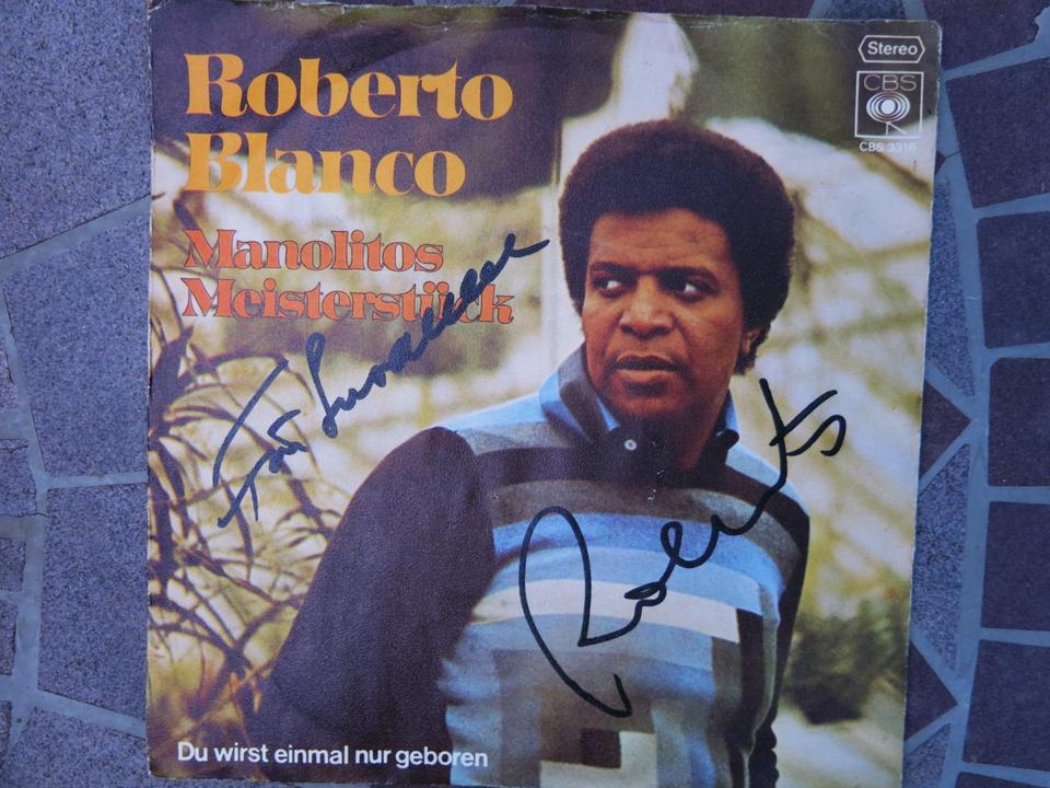 Roberto Blanco Manolitos Schallplatte 7“ Single Autogramm VINYL in Hückelhoven
