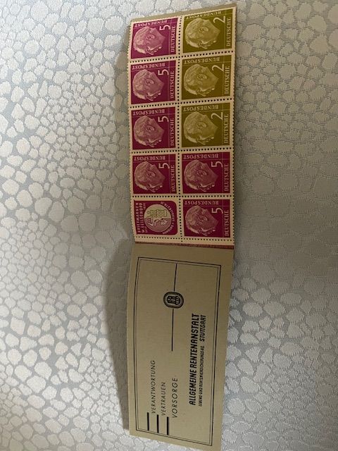Briefmarkenheft 1956 in Bad Homburg