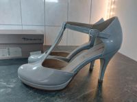 TAMARIS Mary Jane Style Pumps High Heels Steg grau Lack 42 Dortmund - Aplerbeck Vorschau