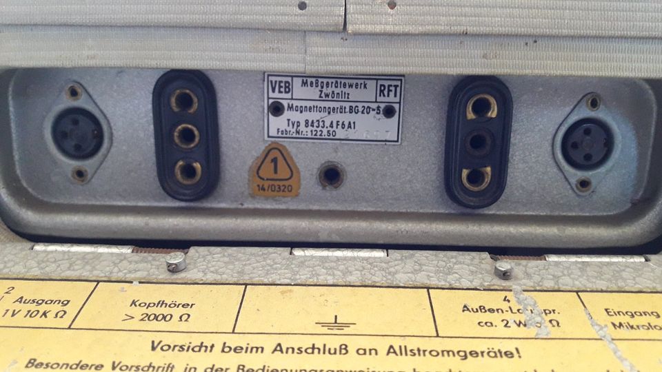 DDR-Tonbandgerät BG 20-5 Smaragd in Teutschenthal