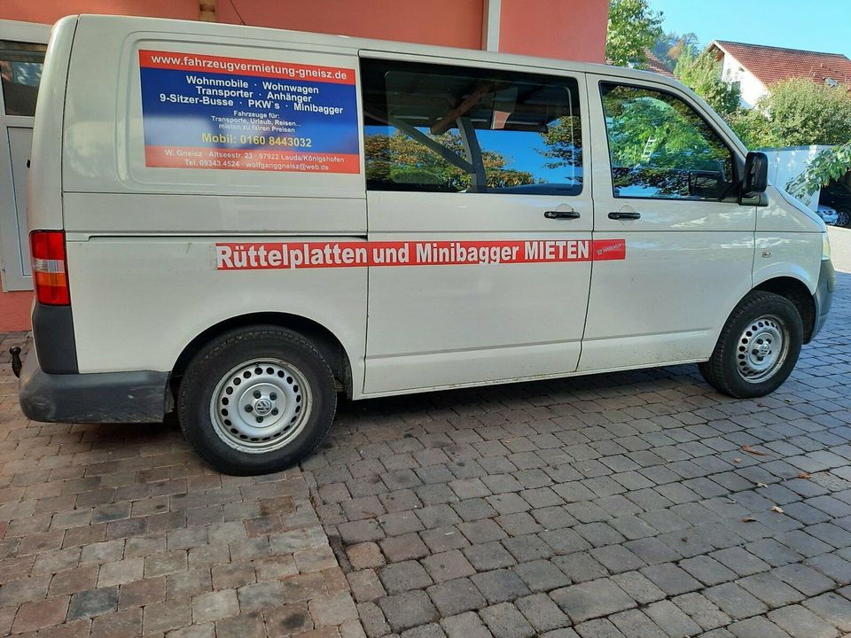 Transporter Mieten+9-Sitzer Busse,Pkw s,Pkw-Anhänger gute Auswahl in Lauda-Königshofen