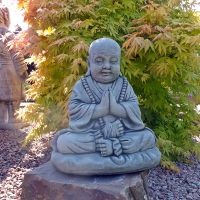 Mönch Buddha Steinfigur Steingarten Garten Dekoration Frostfest Nordrhein-Westfalen - Korschenbroich Vorschau