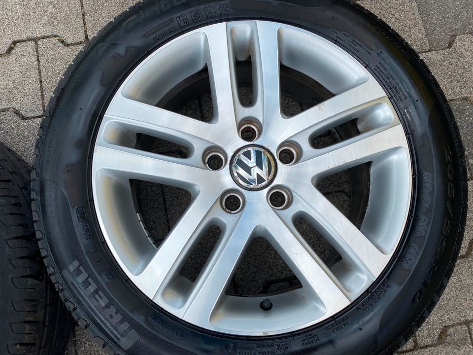 16 Zoll VW Golf 5 6 Touran 6,5Jx16 ET50 5x112 Atlanta 205/55 16 S in Klein-Winternheim