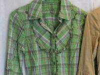 Bluse kariert Grün Gr. XS Damen EDC Langarm Rüschen Western Holzf Nordrhein-Westfalen - Beverungen Vorschau