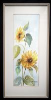 Aquarell, Sonnenblumen Motiv, 60er, Rahmen, Passepartout Berlin - Steglitz Vorschau
