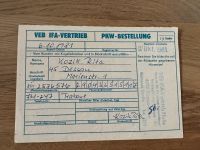 PKW Bestellung DDR Sachsen-Anhalt - Dessau-Roßlau Vorschau