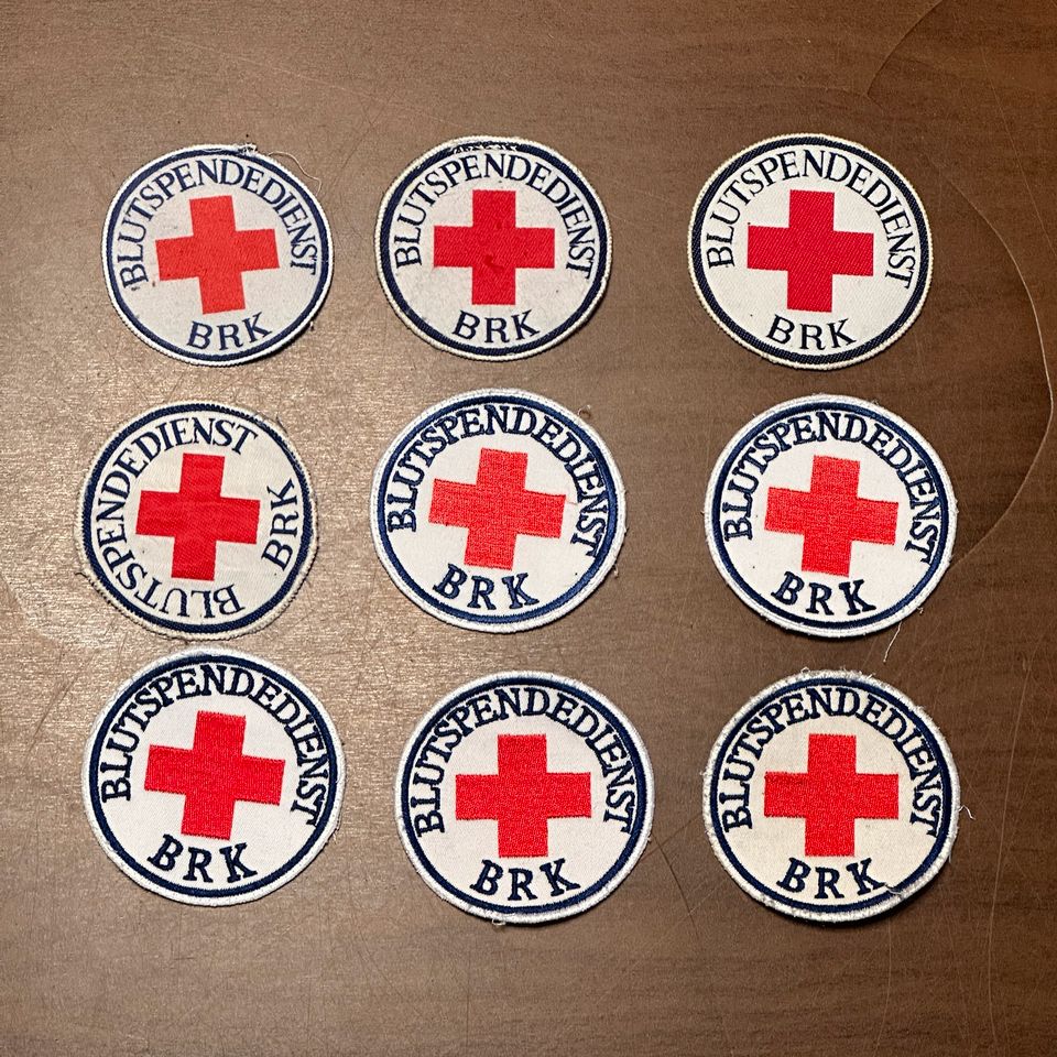 6x Patch Blutspendedienst BRK - Bayerisches Rotes Kreuz in Fürth