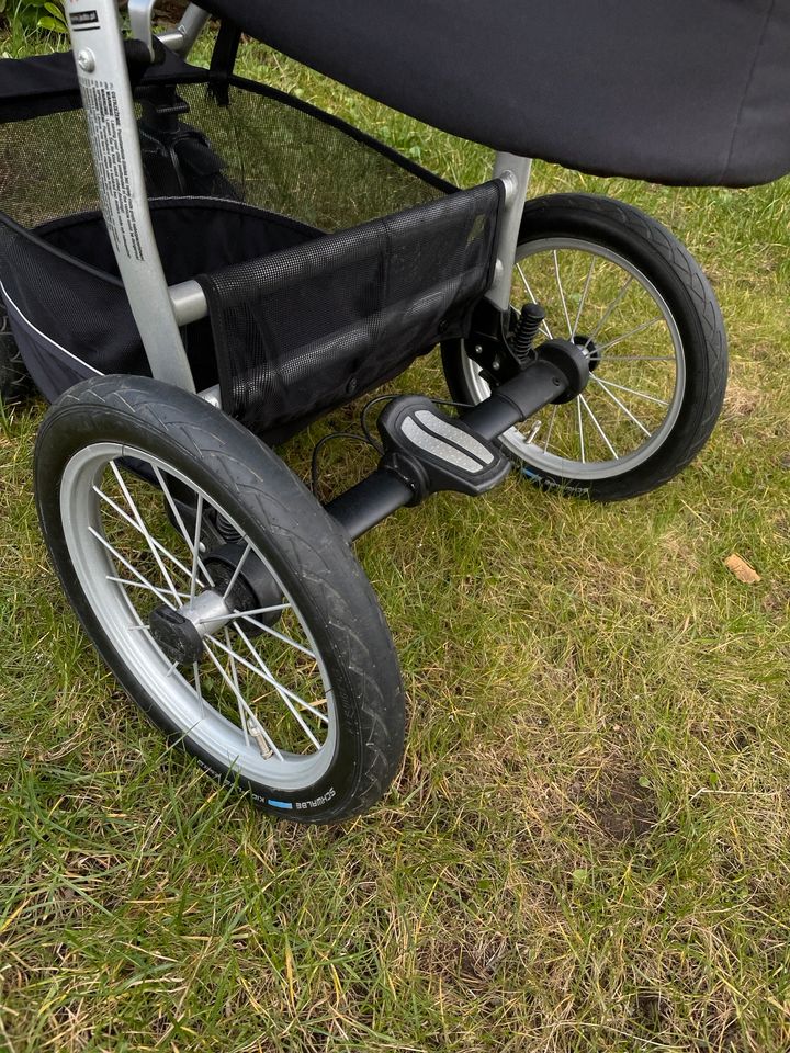 JEDO LOTTE DÄNISCHER KINDERWAGEN XXL WANNE SITZKISSEN GRAU NEUW in Dresden