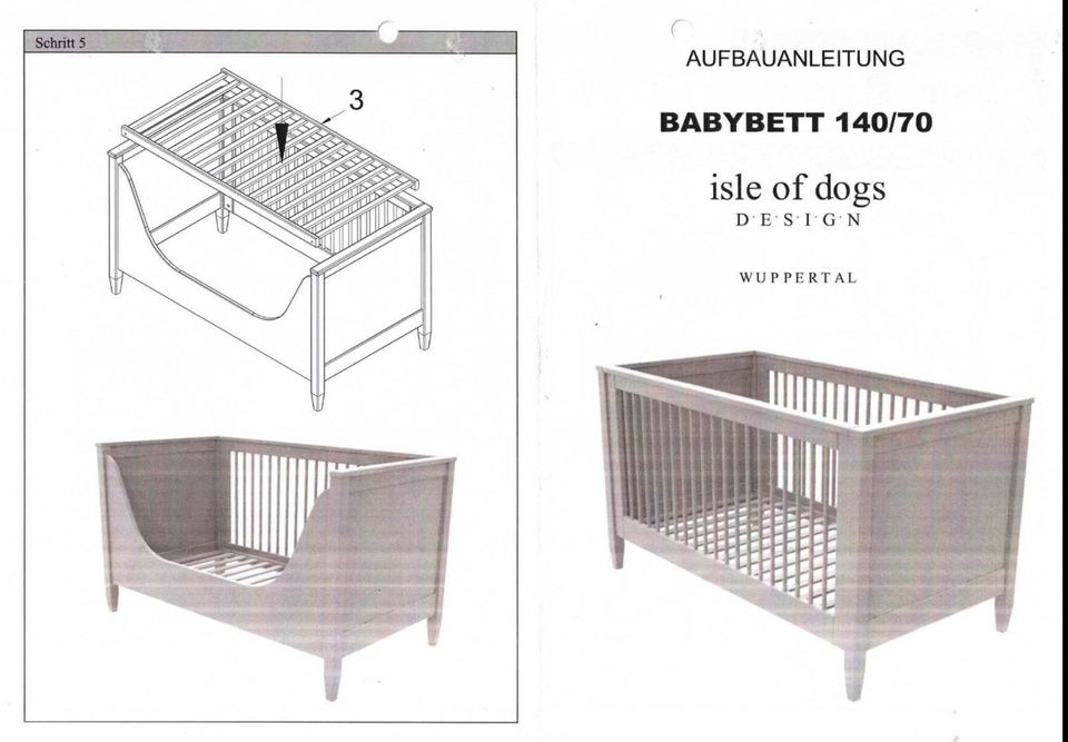 ❗️2 x Betten❗️isle of dog Kinderbett Babybett 70x140cm weiß in Düsseldorf