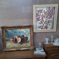 2 Ölbilder Pferde im Sturm  Blumen Jos. Lovey Nordrhein-Westfalen - Korschenbroich Vorschau