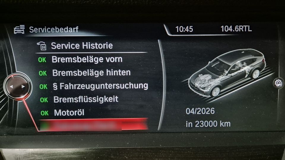 BMW 535i xDrive GT in Damast-Rot (metallic) in Berlin