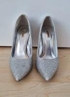 JUMEX Spitze Glitzer Pumps HighHeels Sandaletten Strass Hessen - Hilders Vorschau