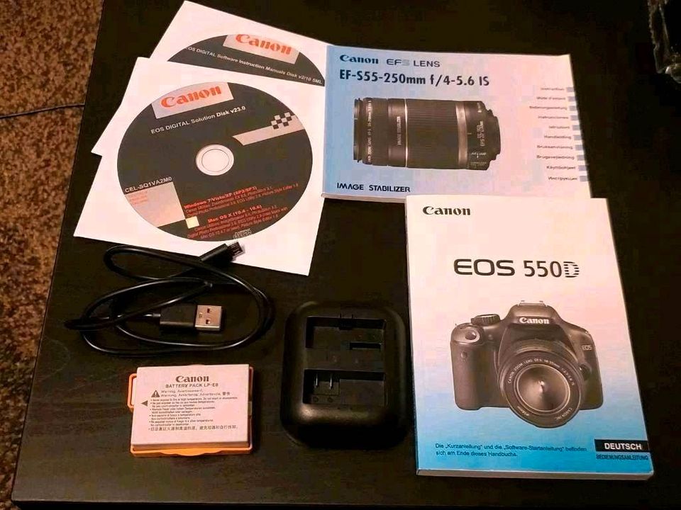 Canon EOS 550D SLR-Digitalkamera, mit Originalverpackung in Gilching