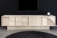 Massivholz TV-Lowboard ART DECO 200cm weiß gekälkt Mangoholz 3D-Front, Riess-Ambiente Kreis Pinneberg - Halstenbek Vorschau