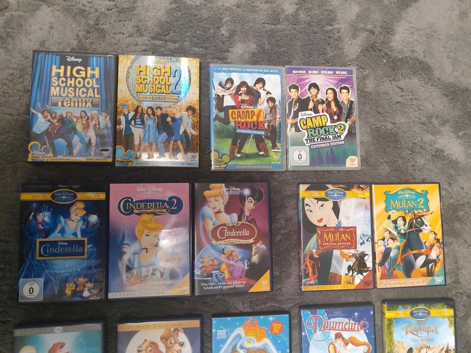 Walt Disney DVDs Filme Cinderella HSM Mulan Aladdin Camp rock in Hildesheim