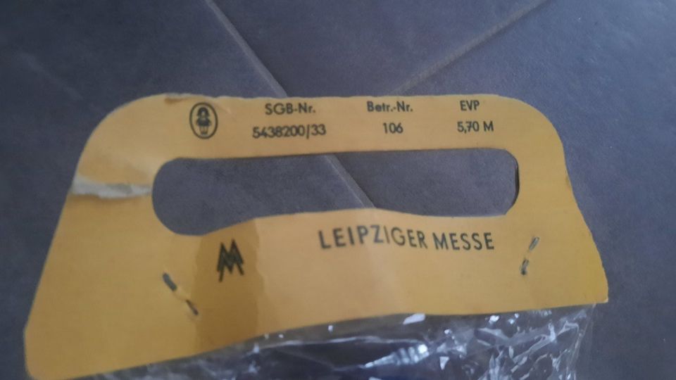 DDR LEIPZIGER MESSE MÄNNCHEN FIGUR WERBEFIGUR RAR 50er JAHRE OVP in Erlau