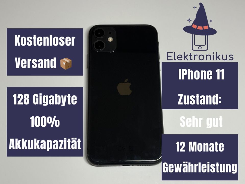 iPhone 11 in schwarz | 128gb | 100% Akku | sehr guter Zustand in Fulda