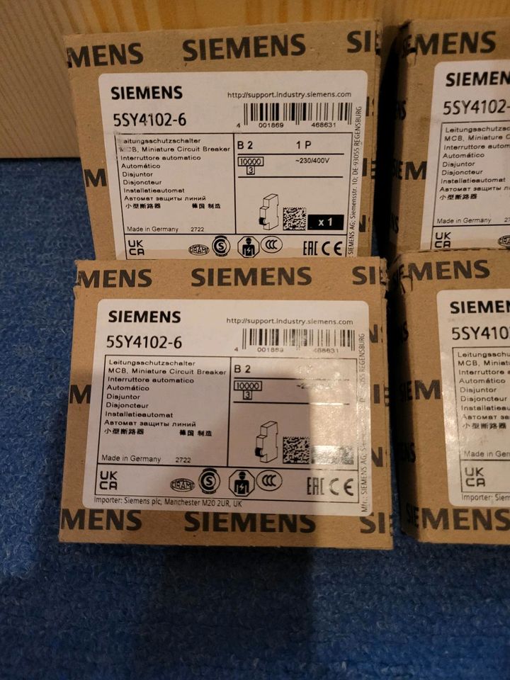 Siemens Leitungsschutzschalter 5SY4102-6  Sicherung B2 NEU OVP in Olpe