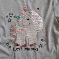 Einhorn Kleid H&M 134 140 Mädchen Unicorns Pailletten Glitzer Hessen - Langen (Hessen) Vorschau