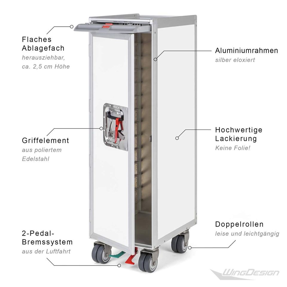 Flugzeugtrolley weiß mit Homeoffice - Ausstattung neu in Berlin