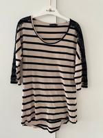 Shirt beige schwarz gestreift mit spitze München - Thalk.Obersendl.-Forsten-Fürstenr.-Solln Vorschau