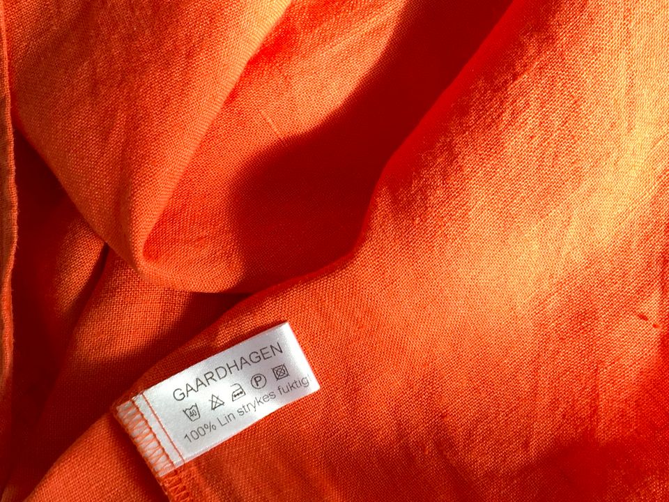 GAARDHAGEN Schweden Hemd  Gr. L orange 100% Leinen in Bad Münder am Deister