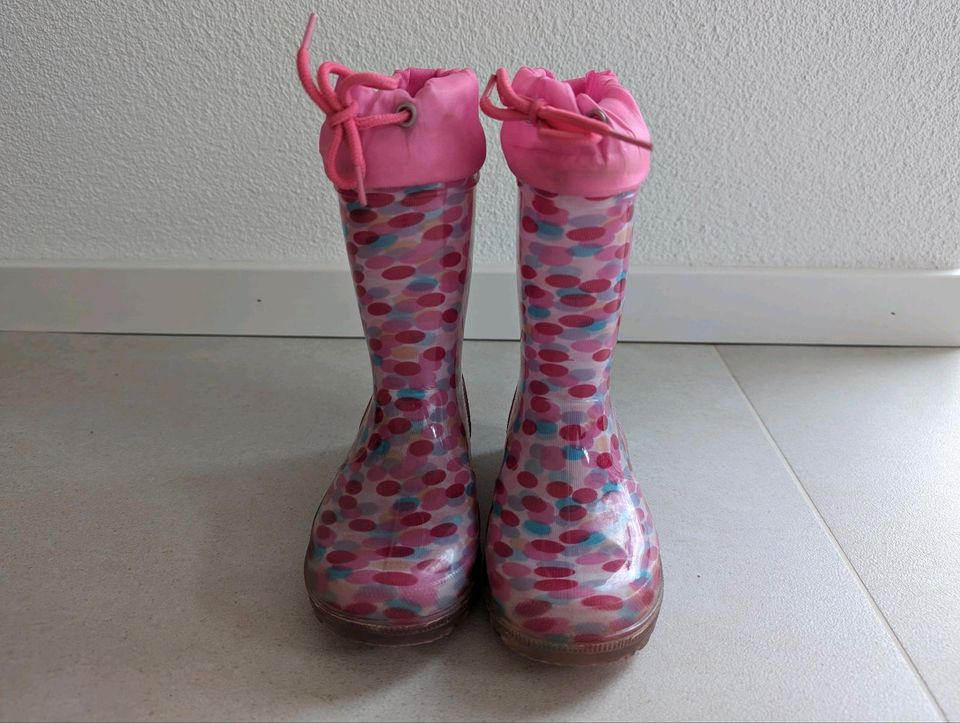 Lico Gummistiefel Gr. 26 in pink gepunktet in Heppenheim (Bergstraße)