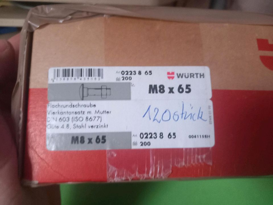 Würth  Flachrundschraube M8x65 in Iserlohn