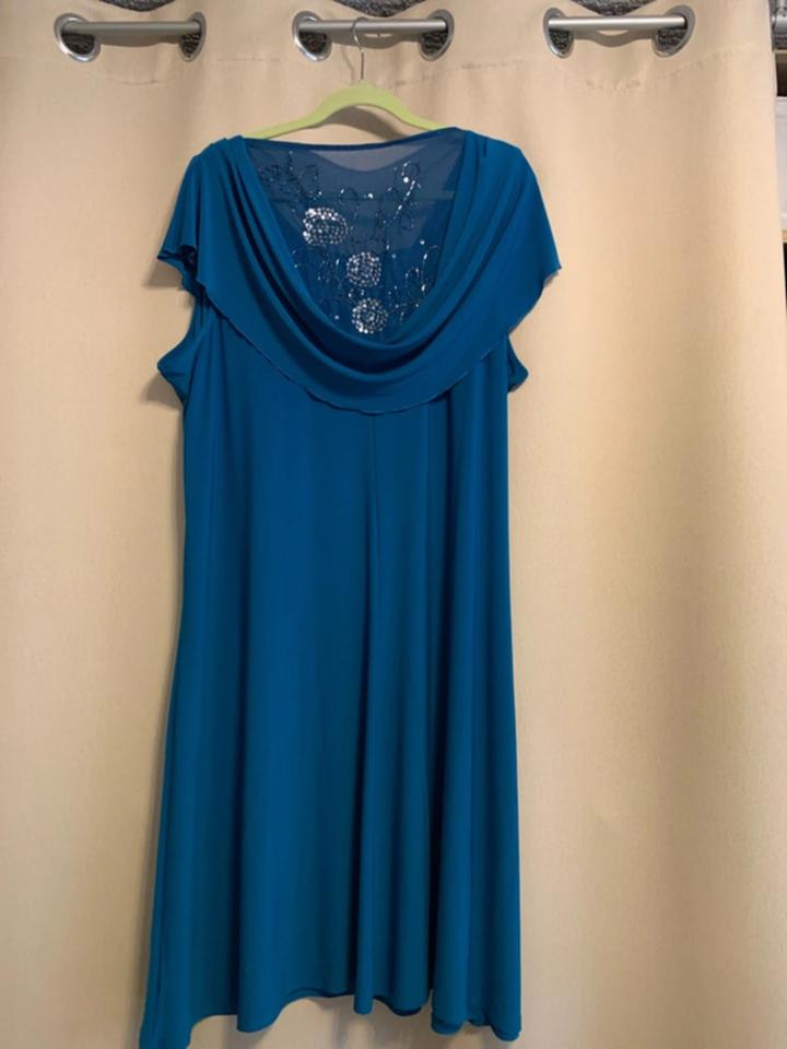 sheego Petrol farbenes Cocktailkleid, größe 50 - 52 in Aachen