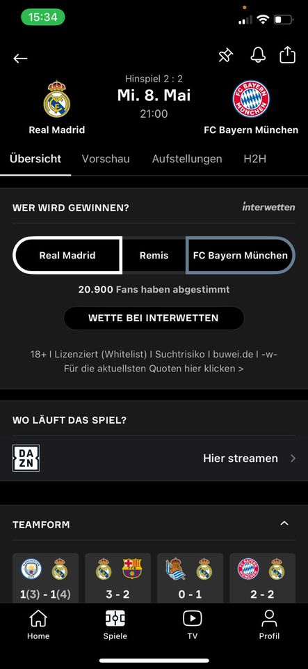 Real Madrid | Bayern München UCL in Worpswede
