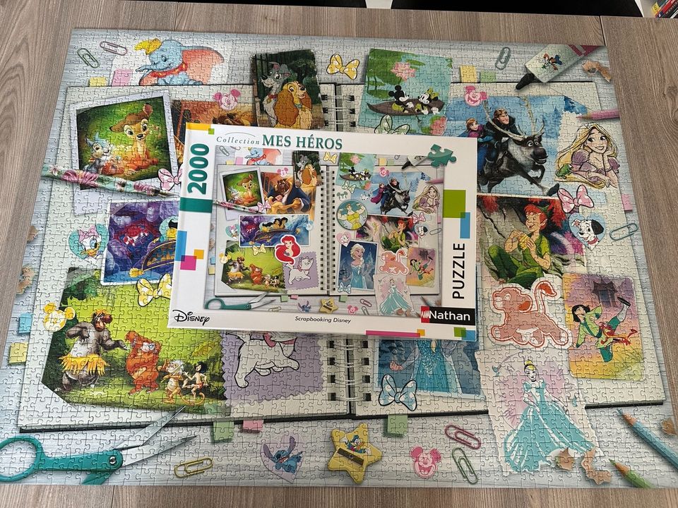 Puzzle 2000 pièces : Scrapbooking Disney - Nathan - Rue des Puzzles