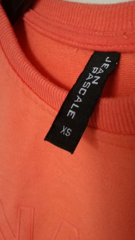 Sweatshirt mit Aufdruck - orange - Größe XS in Rheinbach