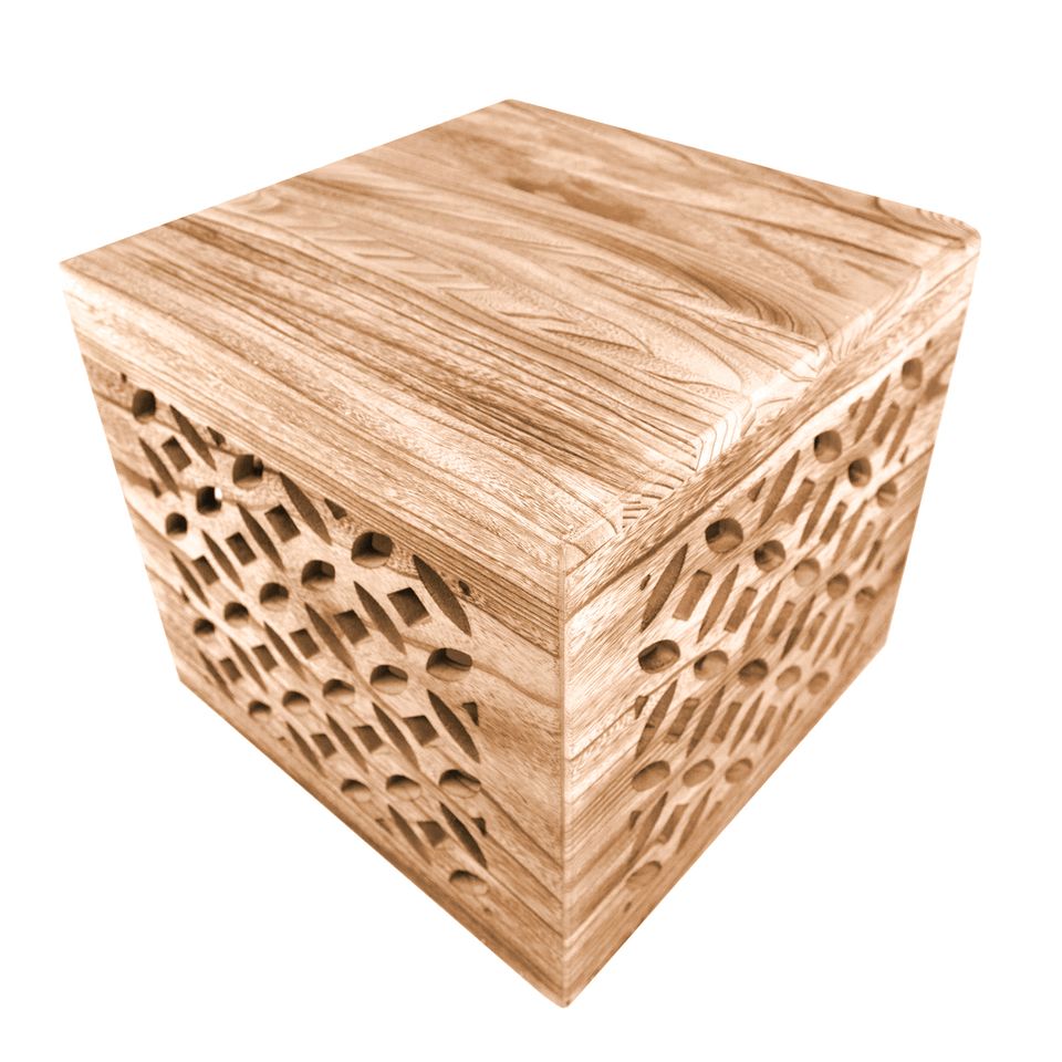 Hocker Beistelltisch Ablage Cube Holzwürfel Couchtisch VB59€* in Magdeburg