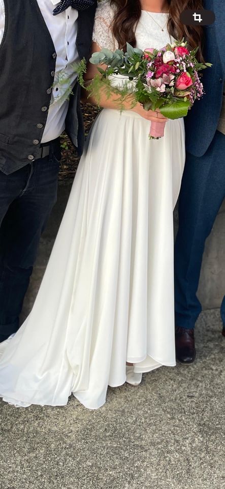 ❤️Brautkleid/Standesamtkleid Zweiteiler, Größe 38❤️ in Dornburg