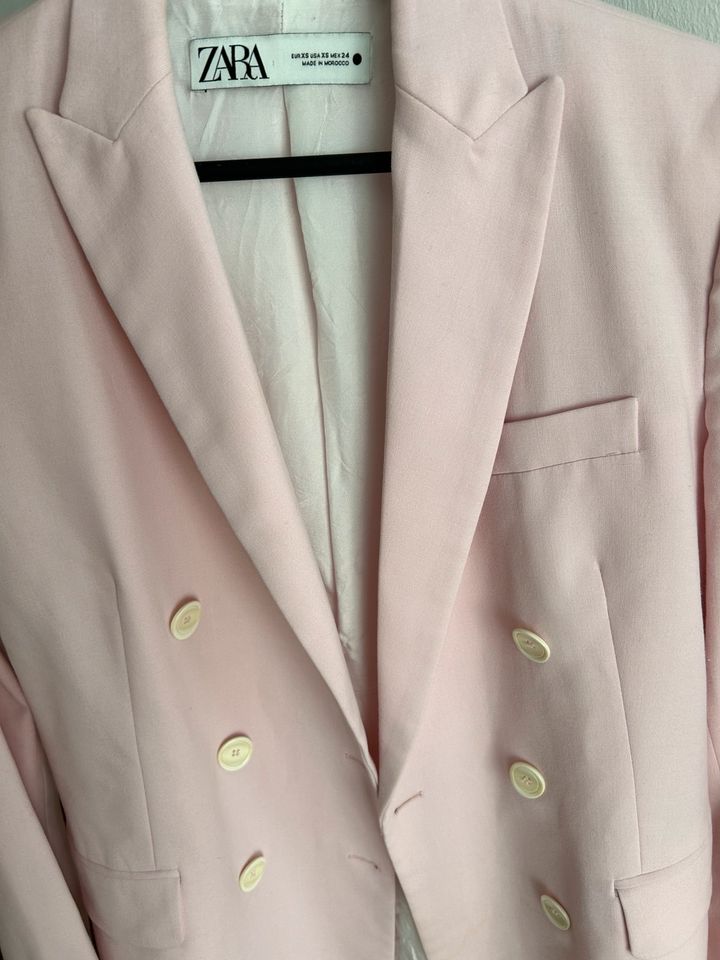 Zara Blazer rosé Mantel pink Anzug Blazerkleid Jacke S M NP 90€ in Berlin