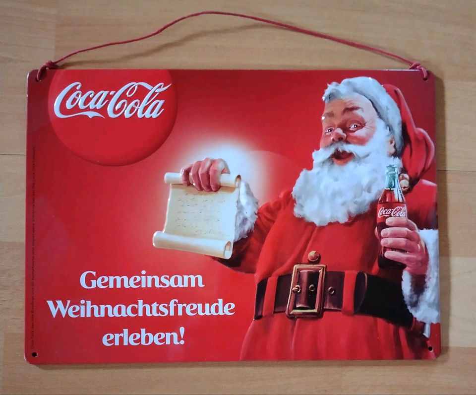 Coca Cola Blechschild Werbeschild Weihnachten in Bergkamen