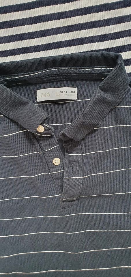 2 x Polo Shirt 164 US Polo Assn Zara Streifen blau Schwarz weiß in Schildow