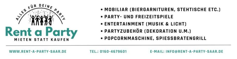 Bierzeltgarnitur für Geburtstag, Event, Feier, Fest, Party MIETEN in Saarbrücken