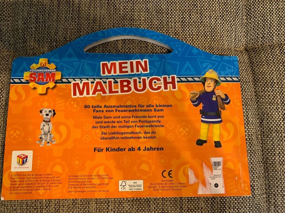 Malbuch Feuerwehrmann Sam ab 4 Jahren NEU in Pennewitz