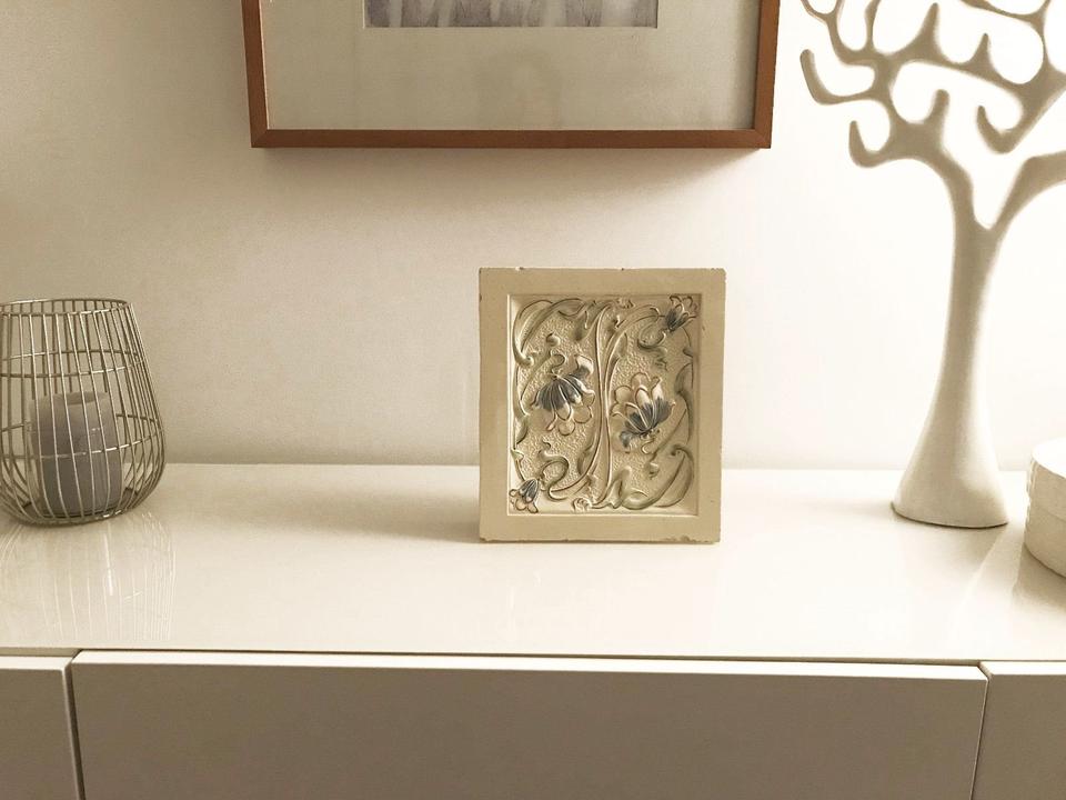 Ofenkachel, Original Ernst Teichert Meissen, Jugendstil um 1900 in Berlin