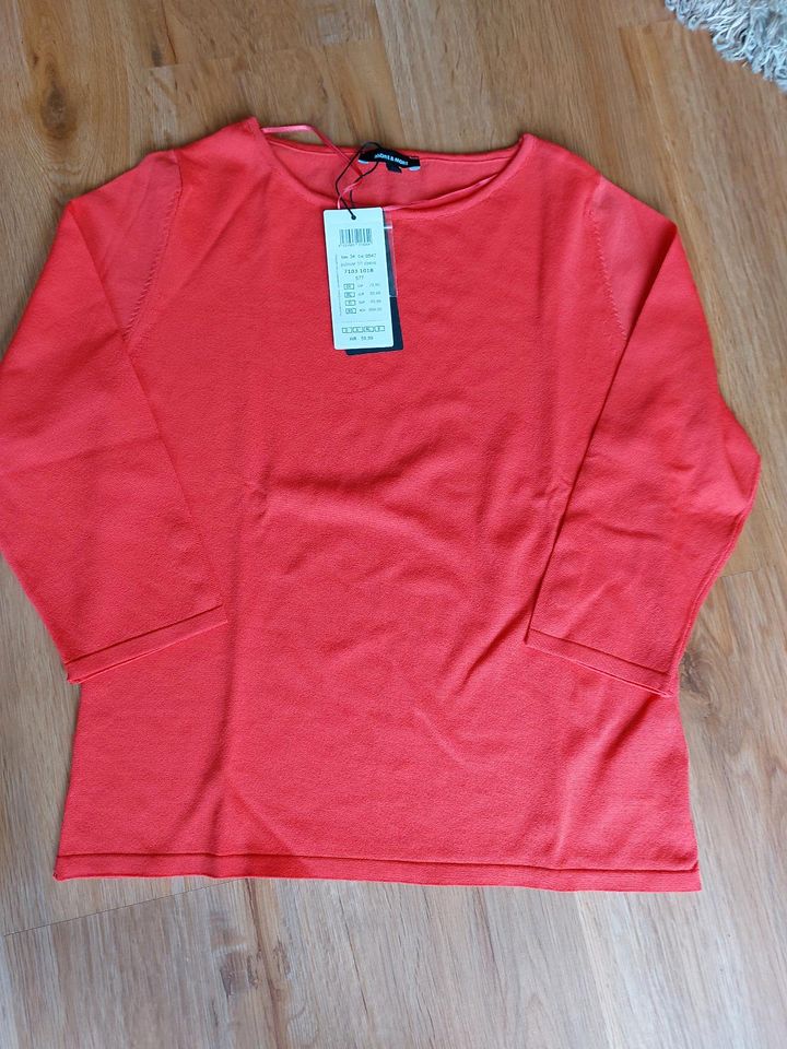 More&More Shirt Longsleeve koralle NEU Gr34 in Bruckberg bei Landshut